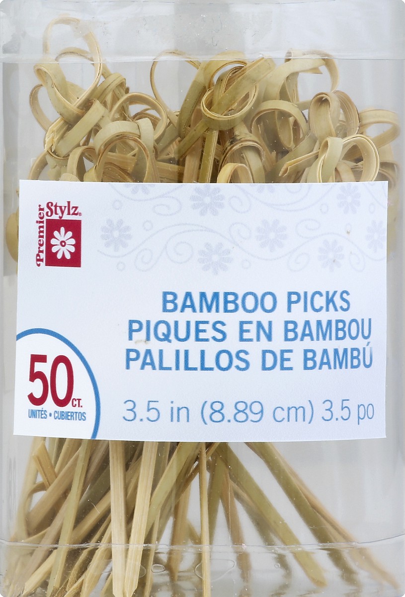 slide 1 of 2, Premier Stylz Bamboo Picks 50 ea, 50 ct
