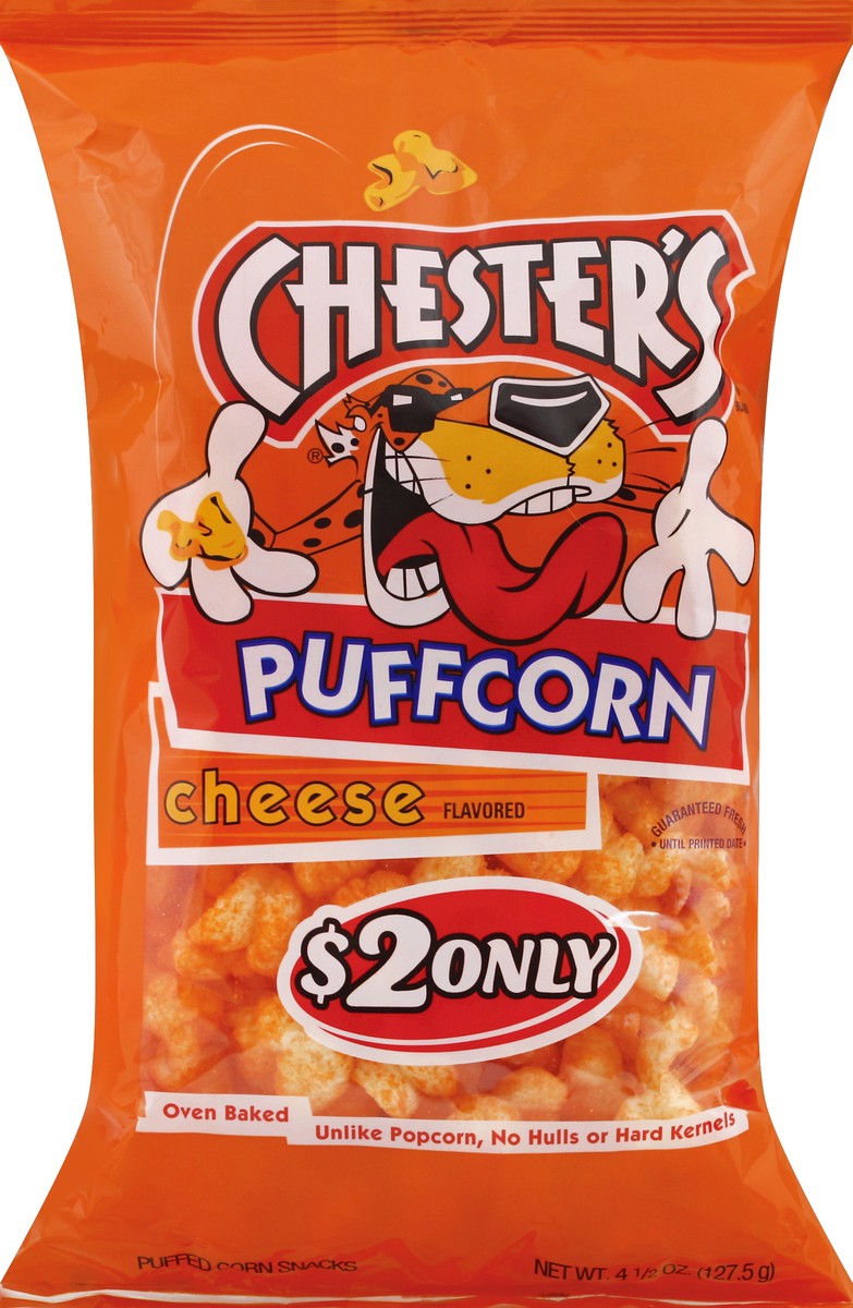 slide 5 of 5, Chester's Puffcorn Cheese 4.5 Ounce Plastic Bag, 4.5 oz