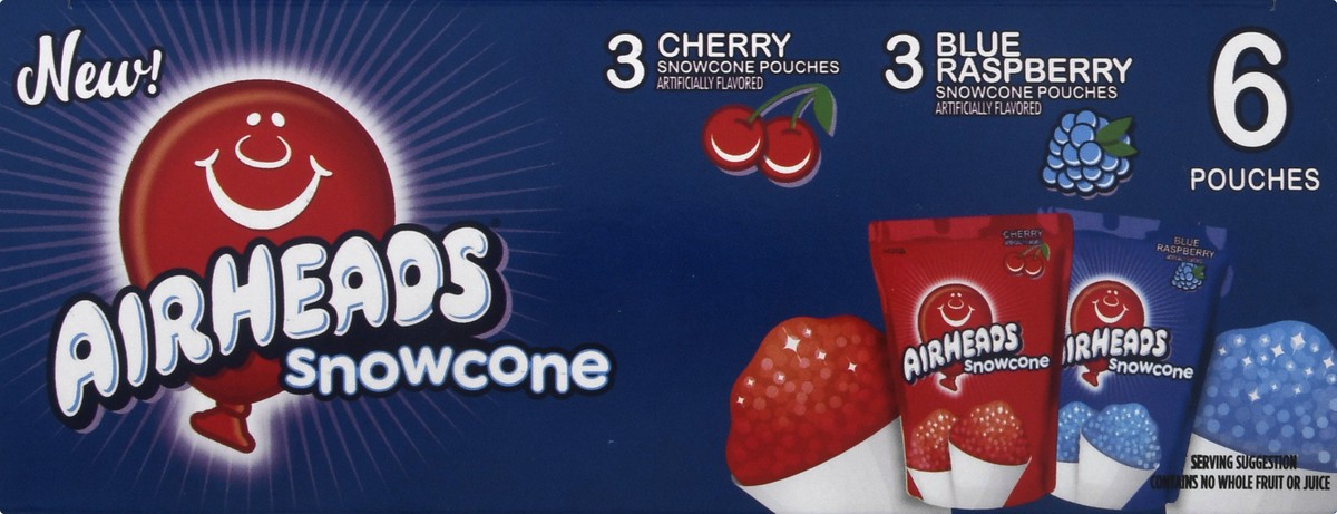 slide 9 of 9, Airheads Cherry/Blue Raspberry Snowcone 6 ea, 6 ct
