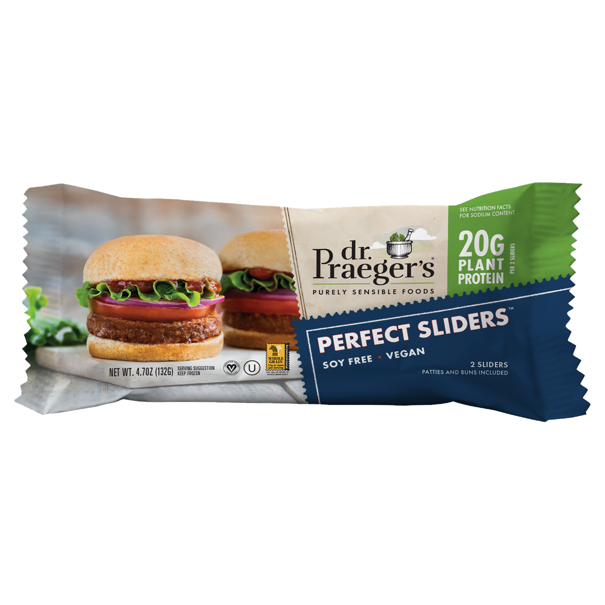 slide 1 of 1, Dr. Praeger's Perfect Vegan Burger Sliders, 2 ct