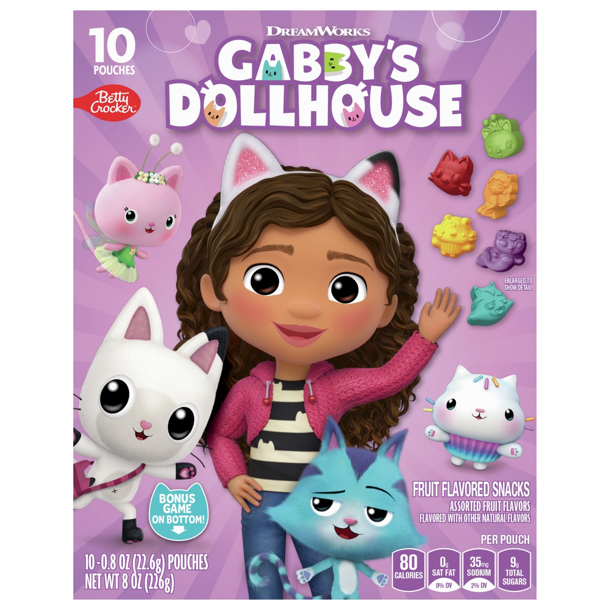 Betty Crocker Gabby's Dollhouse Fruit Flavored Snacks, Treat Pouches ...