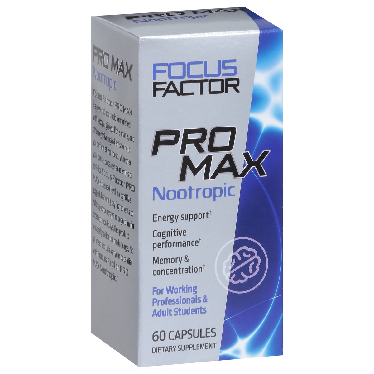 slide 9 of 15, Focus Factor Pro Max Nootropic 60 Capsules, 60 ct