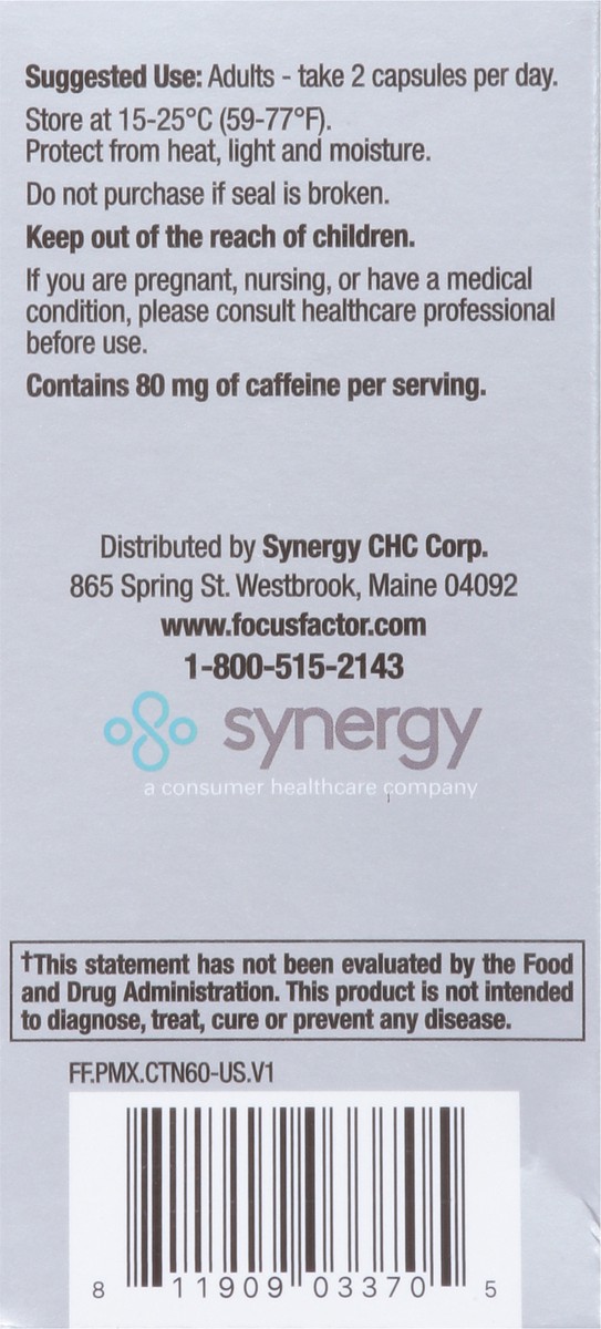 slide 12 of 15, Focus Factor Pro Max Nootropic 60 Capsules, 60 ct