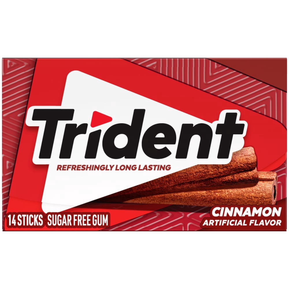 slide 1 of 2, Trident Cinnamon Sugar-Free Gum, 14 ct