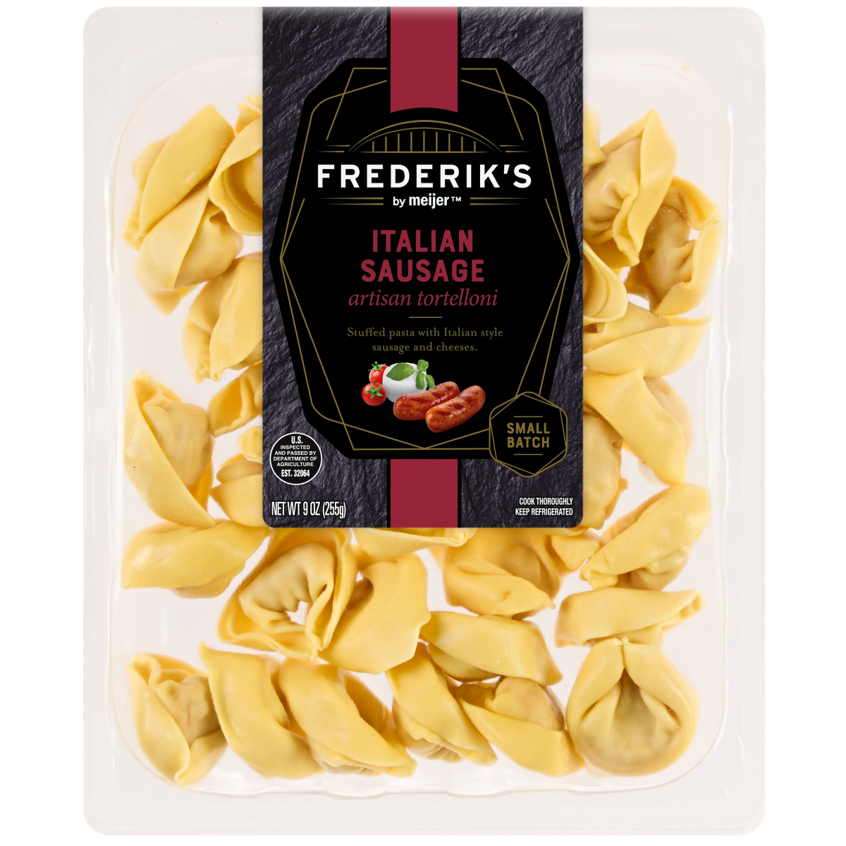 slide 1 of 9, Frederik's By Meijer Frederik's by Meijer Italian Sausage Tortelloni Refrigerated Pasta, 9 oz, 9 oz