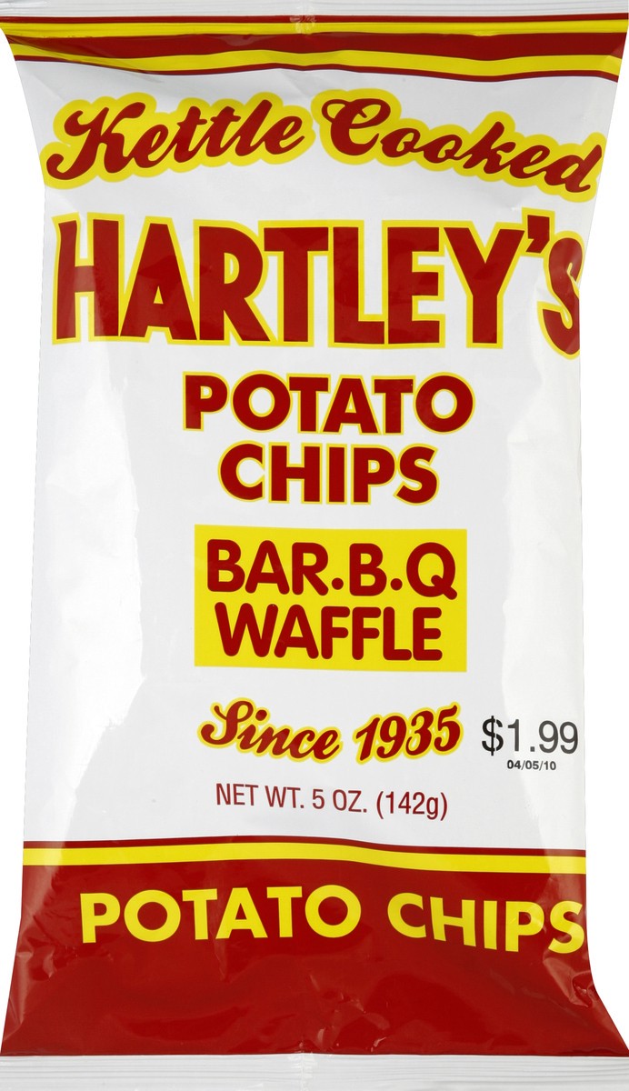 slide 5 of 5, Hartley's BBQ Waffle Chips, 5 oz