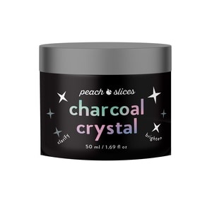 slide 1 of 1, Peach Slices Charcoal Crystal Clarifying Shimmer Peel-Off Mask, 1.76 oz