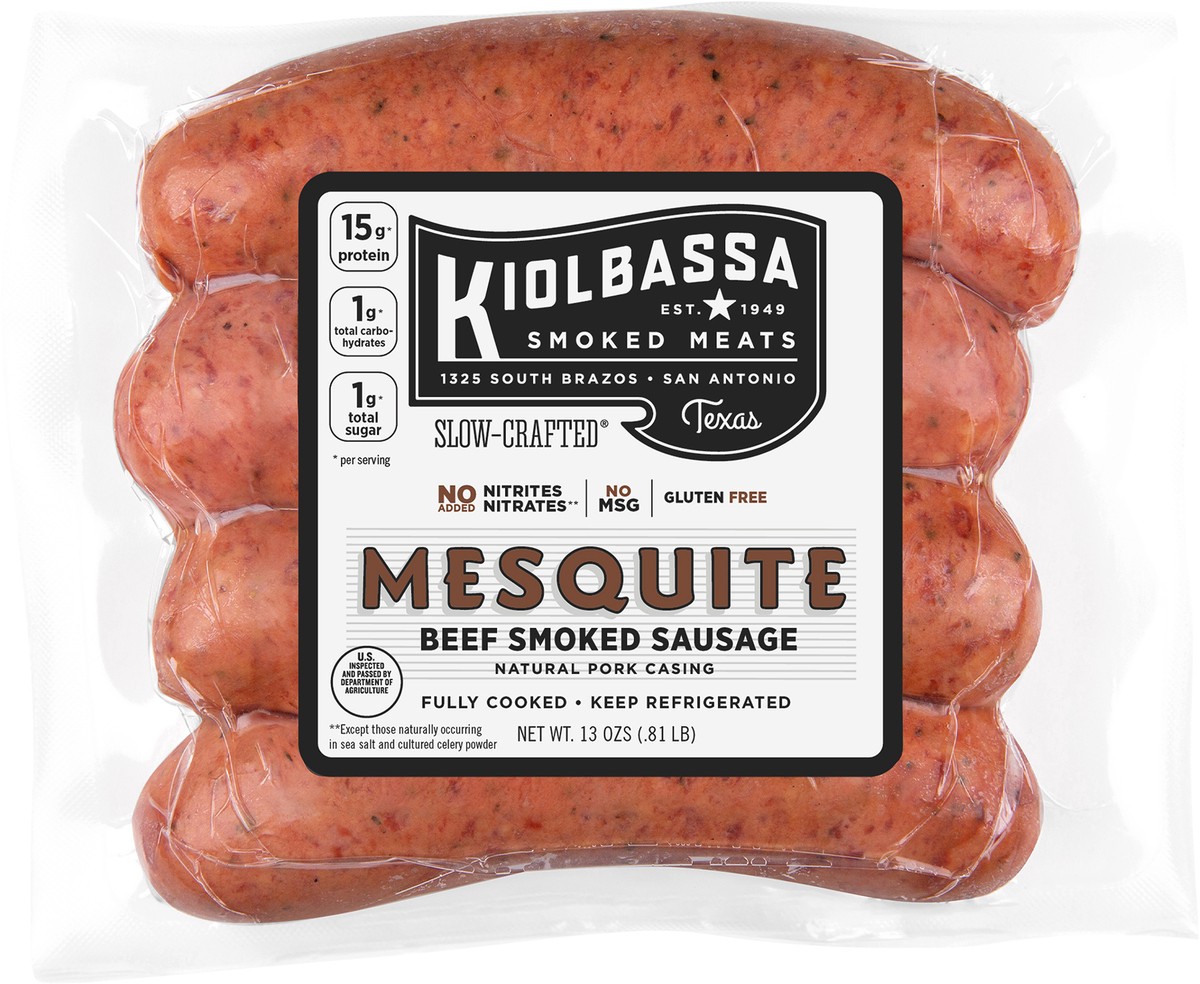 slide 4 of 6, Kiolbassa Sausage, 13 oz