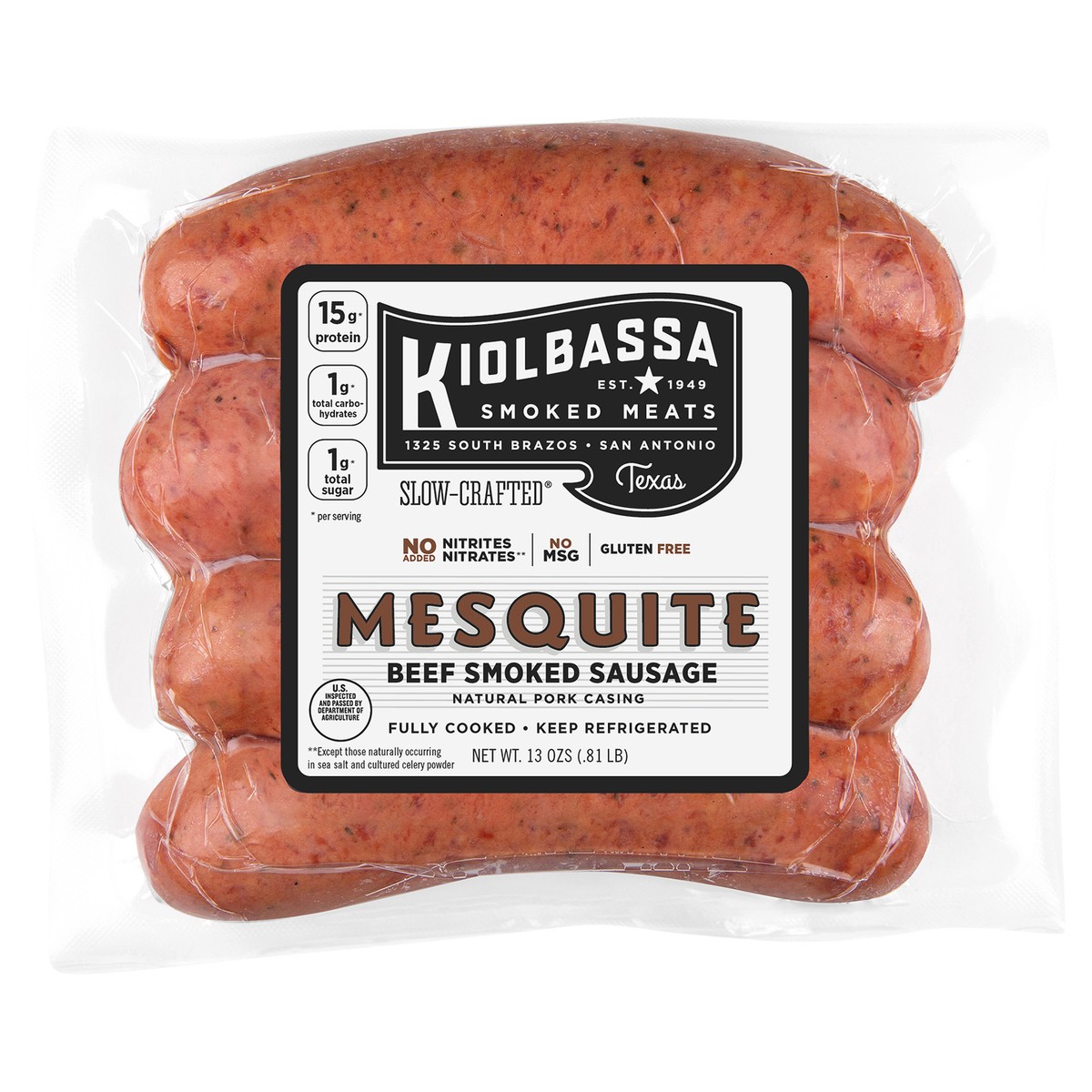 slide 6 of 6, Kiolbassa Sausage, 13 oz