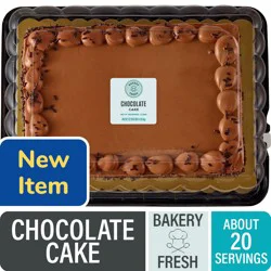 Chocolate 1/4 Sheet Whippy Iced Chocolate Cake - Bakery Fresh - 40 oz