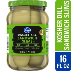 Kroger Kosher Dill Sandwich Slim Pickles