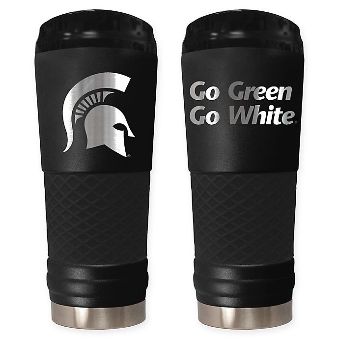 slide 1 of 1, NCAA Michigan State University Powder Coated Stealth Draft Tumbler, 24 oz