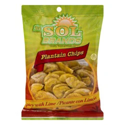El Sol Brands Chips Plantain Spicy With Lime