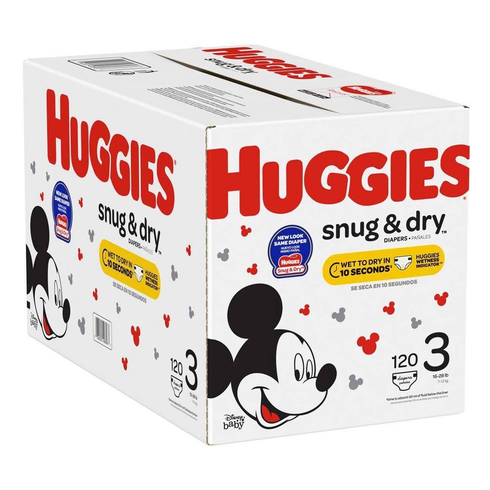 slide 3 of 5, Huggies Snug & Dry Diapers Super Pack - Size 3, 100 ct