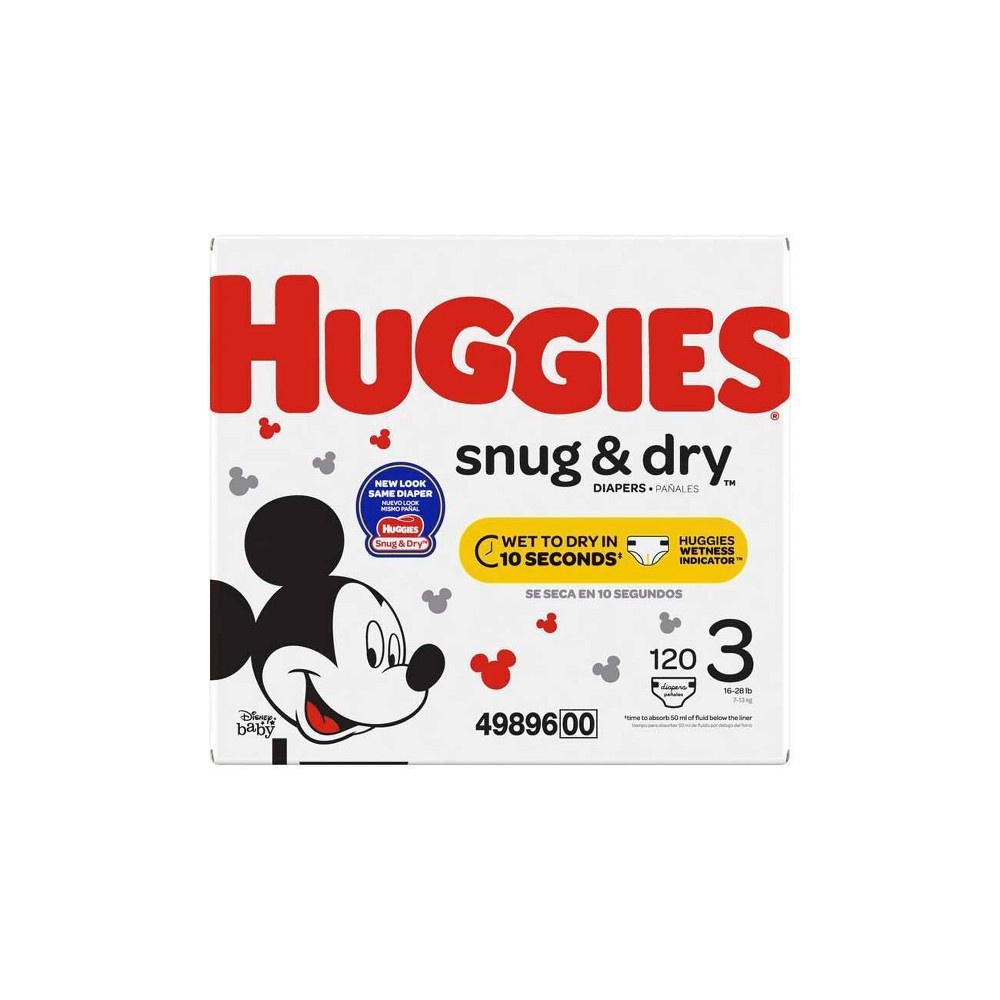 slide 5 of 5, Huggies Snug & Dry Diapers Super Pack - Size 3, 100 ct