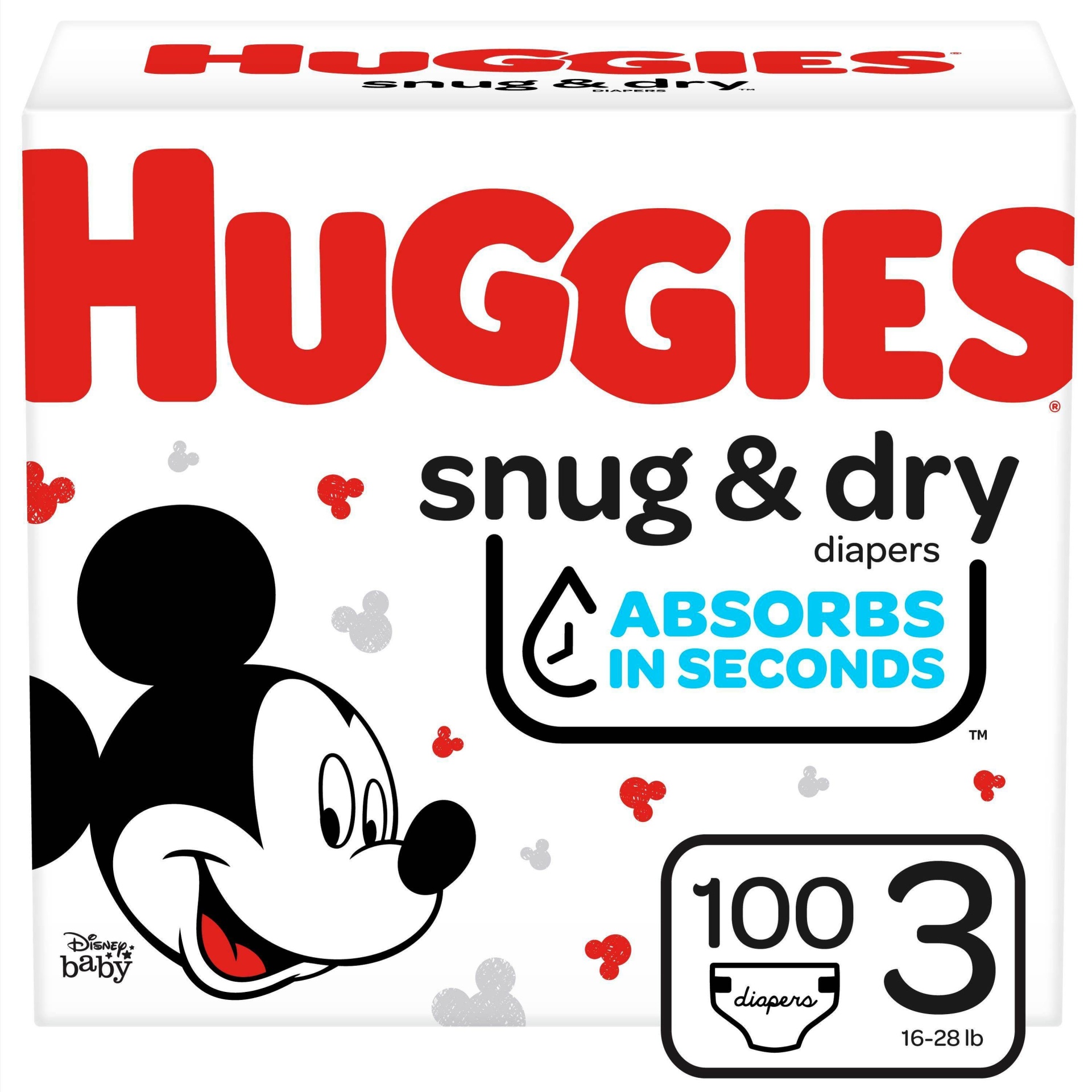 slide 1 of 5, Huggies Snug & Dry Diapers Super Pack - Size 3, 100 ct