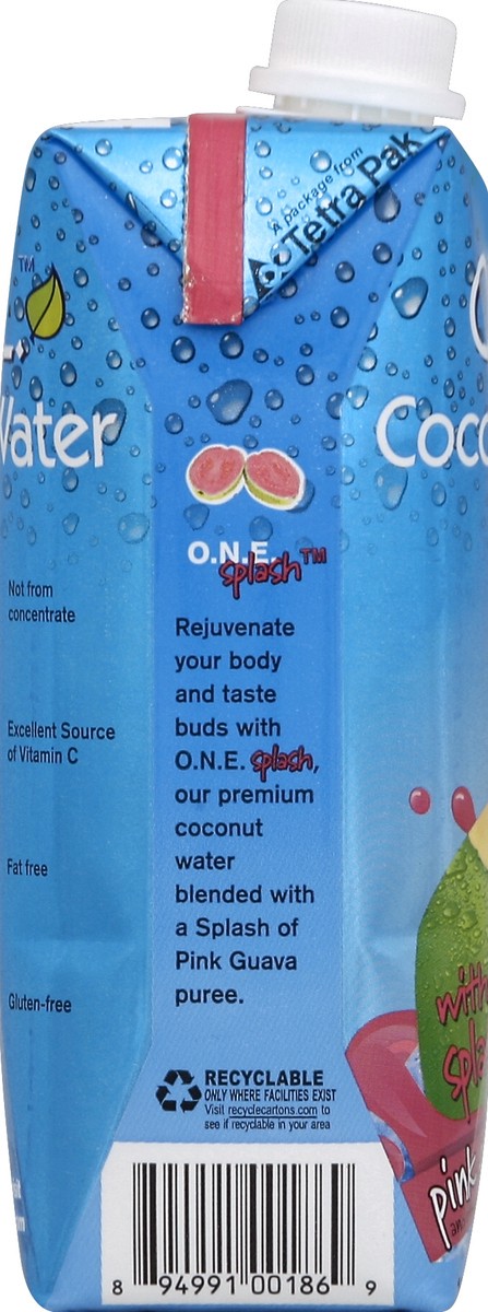 slide 3 of 4, O.N.E. Coconut Water Beverage With A Splash Of Pink Guava - 16.9 fl oz, 16.9 fl oz