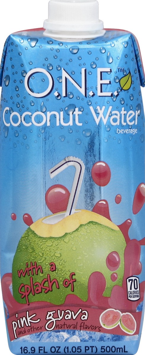 slide 4 of 4, O.N.E. Coconut Water Beverage With A Splash Of Pink Guava - 16.9 fl oz, 16.9 fl oz