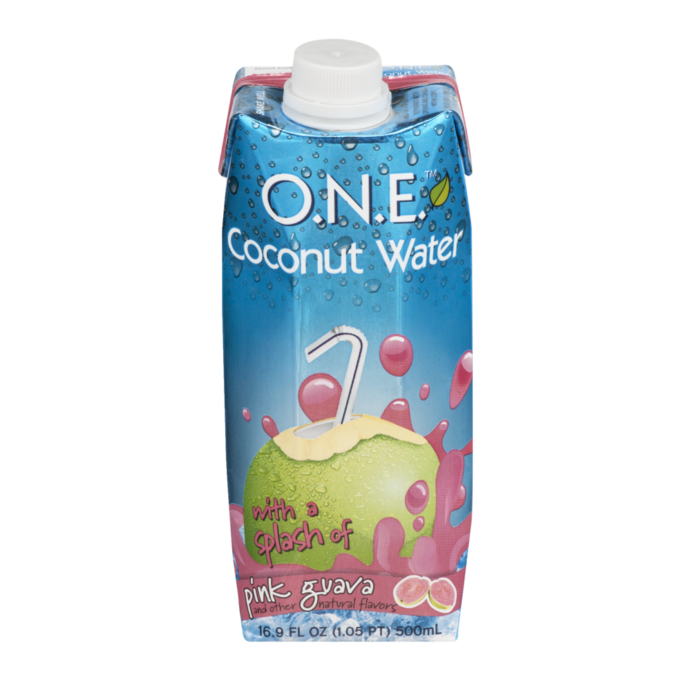 slide 1 of 4, O.N.E. Coconut Water Beverage With A Splash Of Pink Guava - 16.9 fl oz, 16.9 fl oz