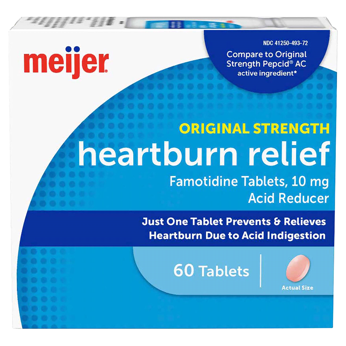 slide 1 of 29, Meijer Heartburn Relief Tablets, 60 ct