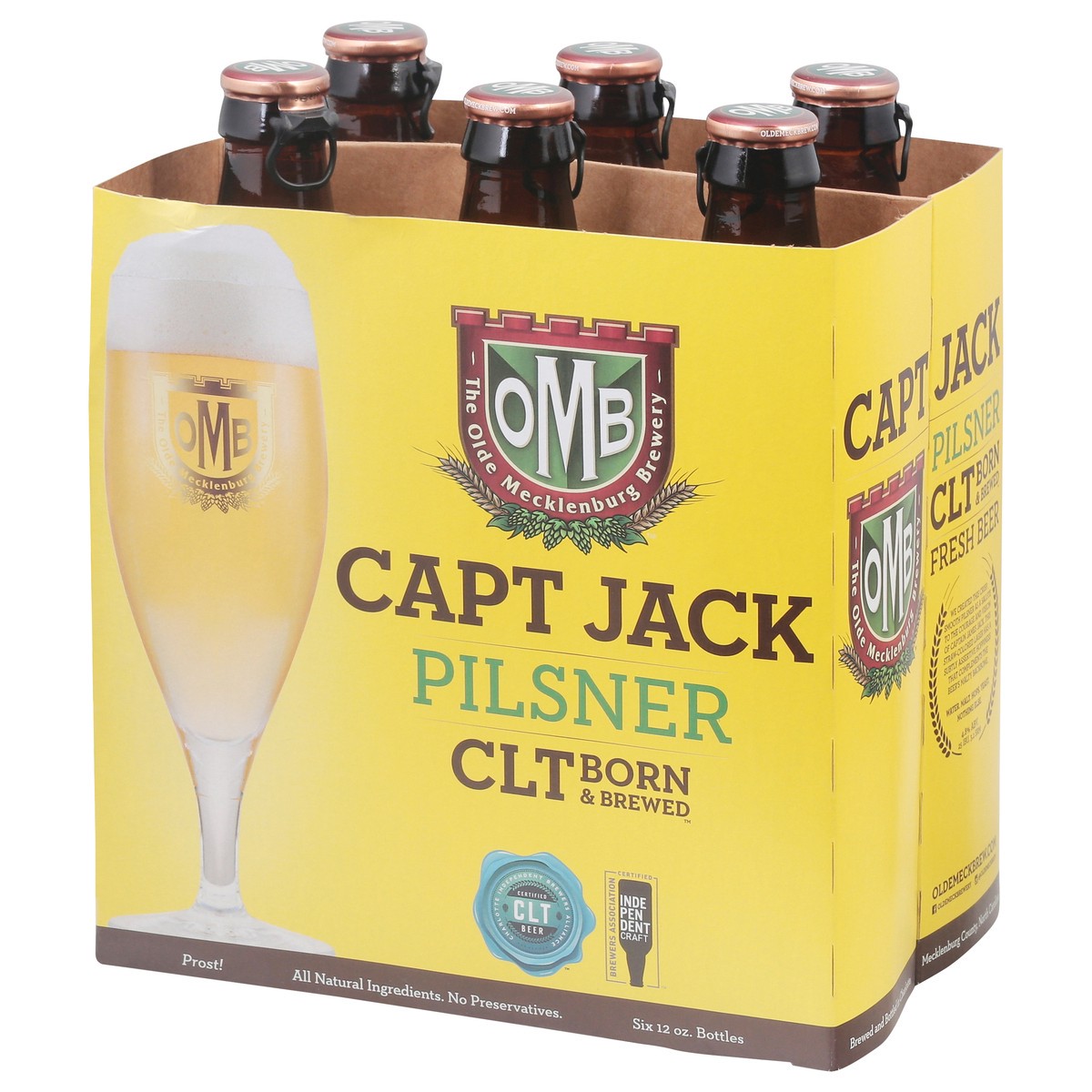 slide 6 of 9, The Olde Mecklenburg Brewery Pilsner Capt Jack Beer 6 - 12 oz Bottles, 6 ct; 12 oz