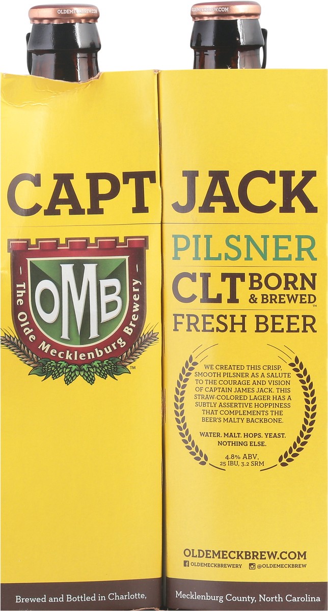slide 8 of 9, The Olde Mecklenburg Brewery Pilsner Capt Jack Beer 6 - 12 oz Bottles, 6 ct; 12 oz