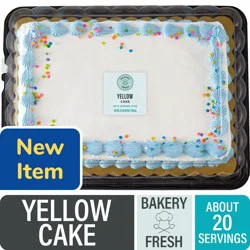 VANILLA 1/4 SHEET WHIPPY ICED YELLOW CAKE - BAKERY FRESH - 37 OZ