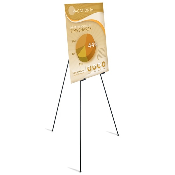 slide 1 of 1, Office Depot Brand Instant Display Easel, Full Size, Black, 1 ct