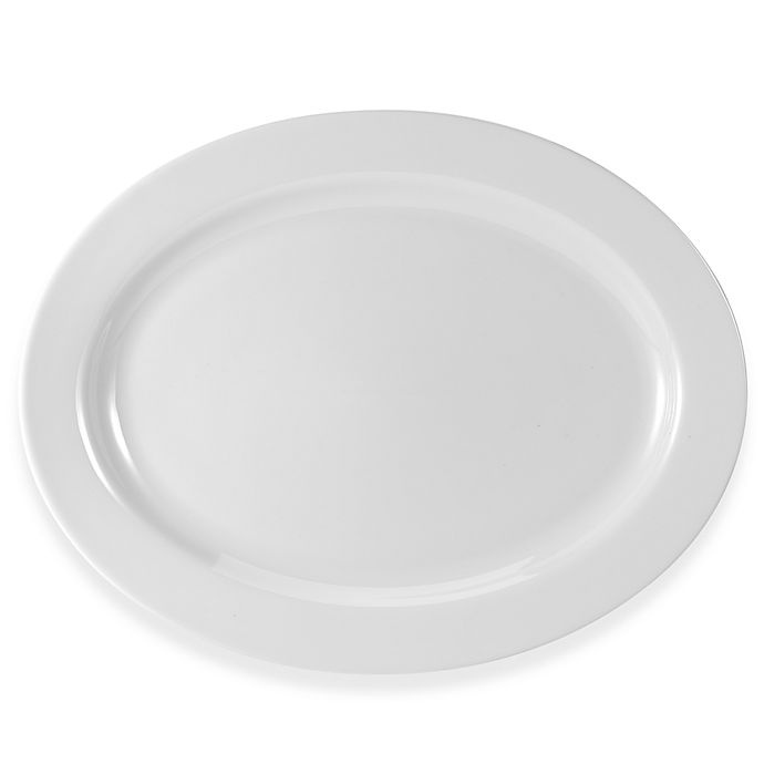 slide 1 of 1, Everyday White by Fitz and Floyd Rim Oval Platter, 16 in