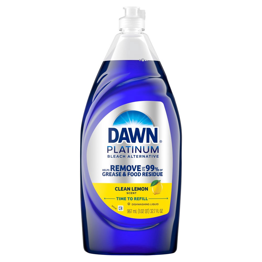 slide 1 of 1, Dawn Platinum Bleach Alternative Dish Soap, Dishwashing Liquid, Clean Lemon, 32.7 Fl Oz, 32.7 fl oz