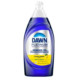 Dawn Platinum Bleach Alternative Dish Soap, Dishwashing Liquid, Clean Lemon, 32.7 Fl Oz