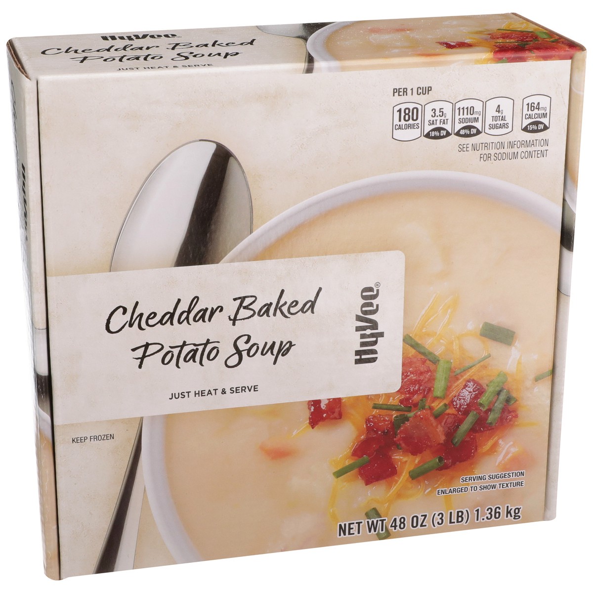 slide 6 of 8, Hy-vee Cheddar Baked Potato Soup, 48 oz