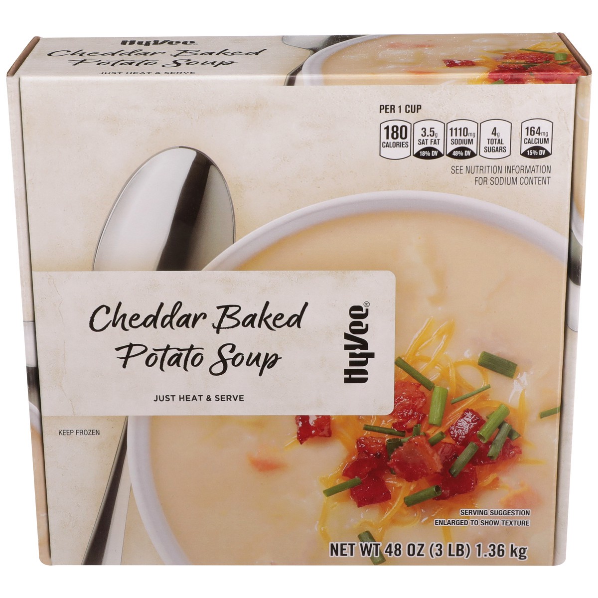 slide 1 of 8, Hy-vee Cheddar Baked Potato Soup, 48 oz
