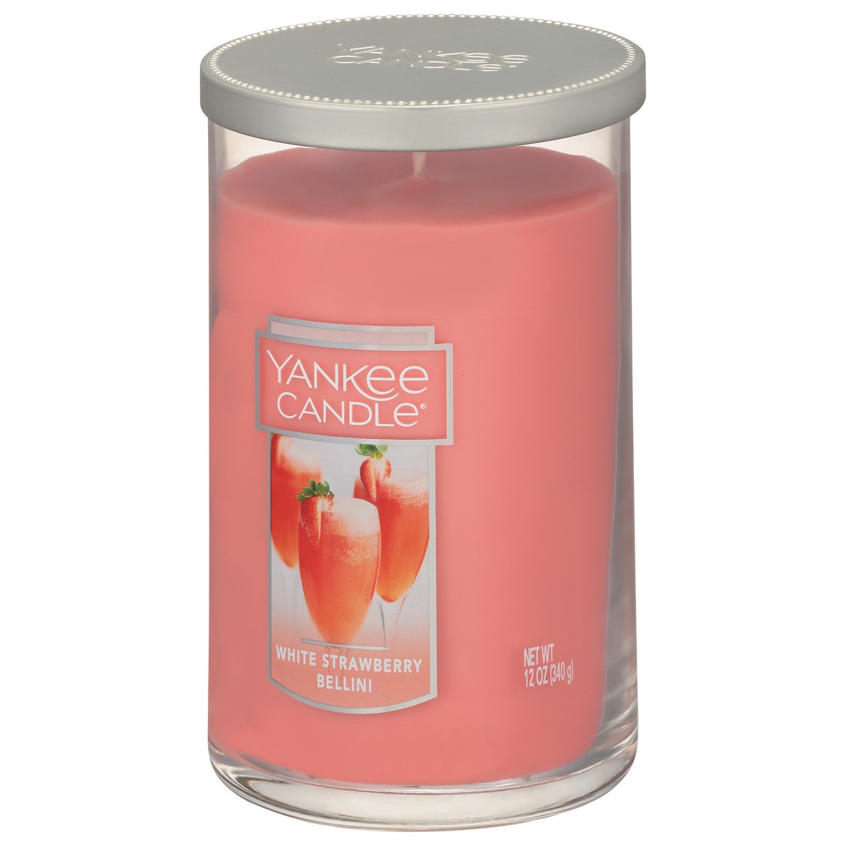 slide 10 of 11, Yankee Candle White Strawberry Bellini Candle 12 oz, 12 oz