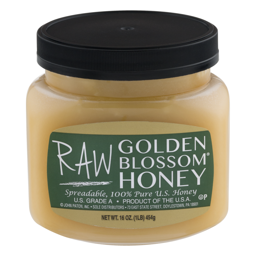 slide 1 of 2, Golden Blossom Honey Raw, 16 oz