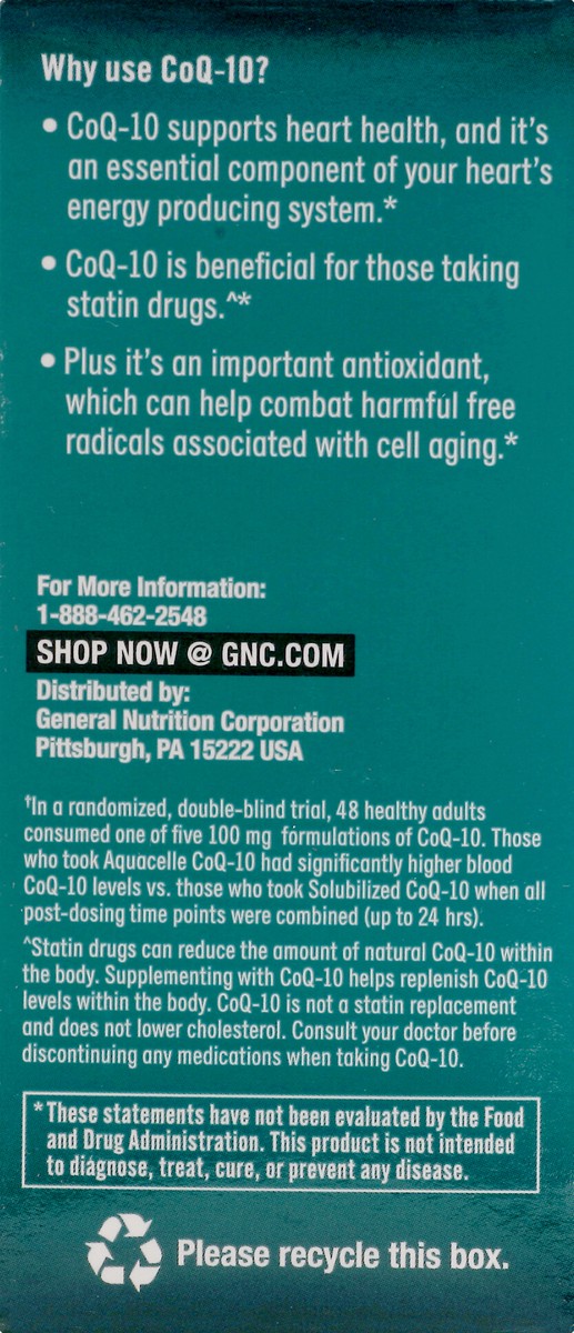 slide 4 of 8, GNC CoQ-10 30 ea, 30 ct