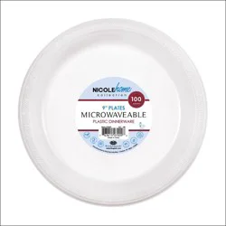 Nicole Home Collection 9in Plate Plastic Pp White Club Pk