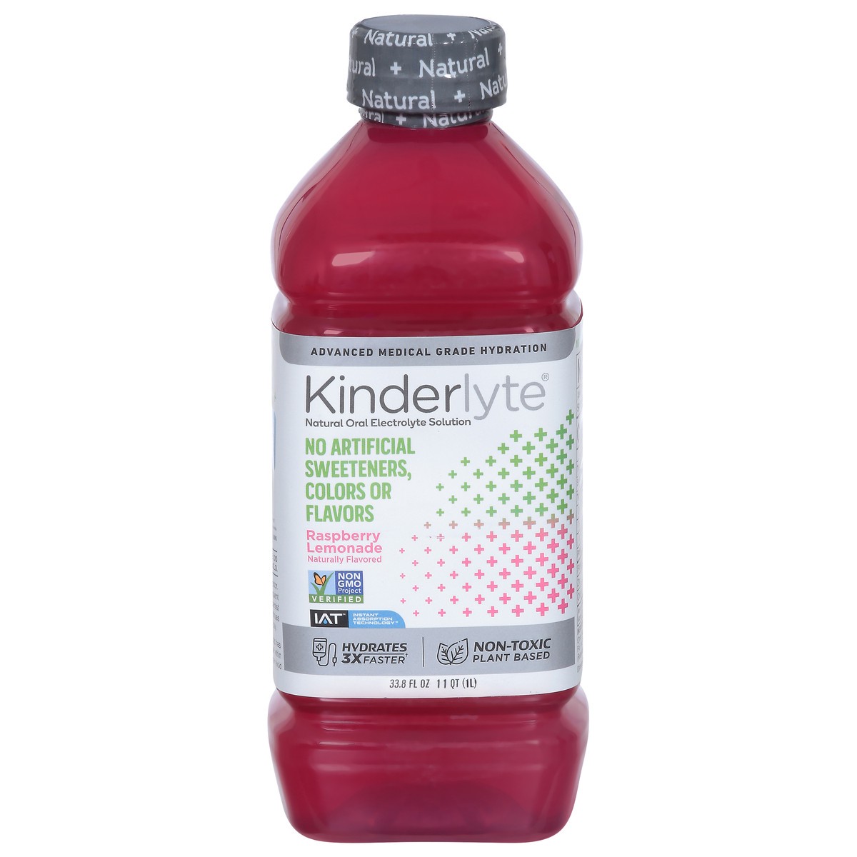 slide 8 of 14, Kinderlyte Natural Oral Raspberry Lemonade Electrolyte Solution 33.8 fl oz, 33.8 oz