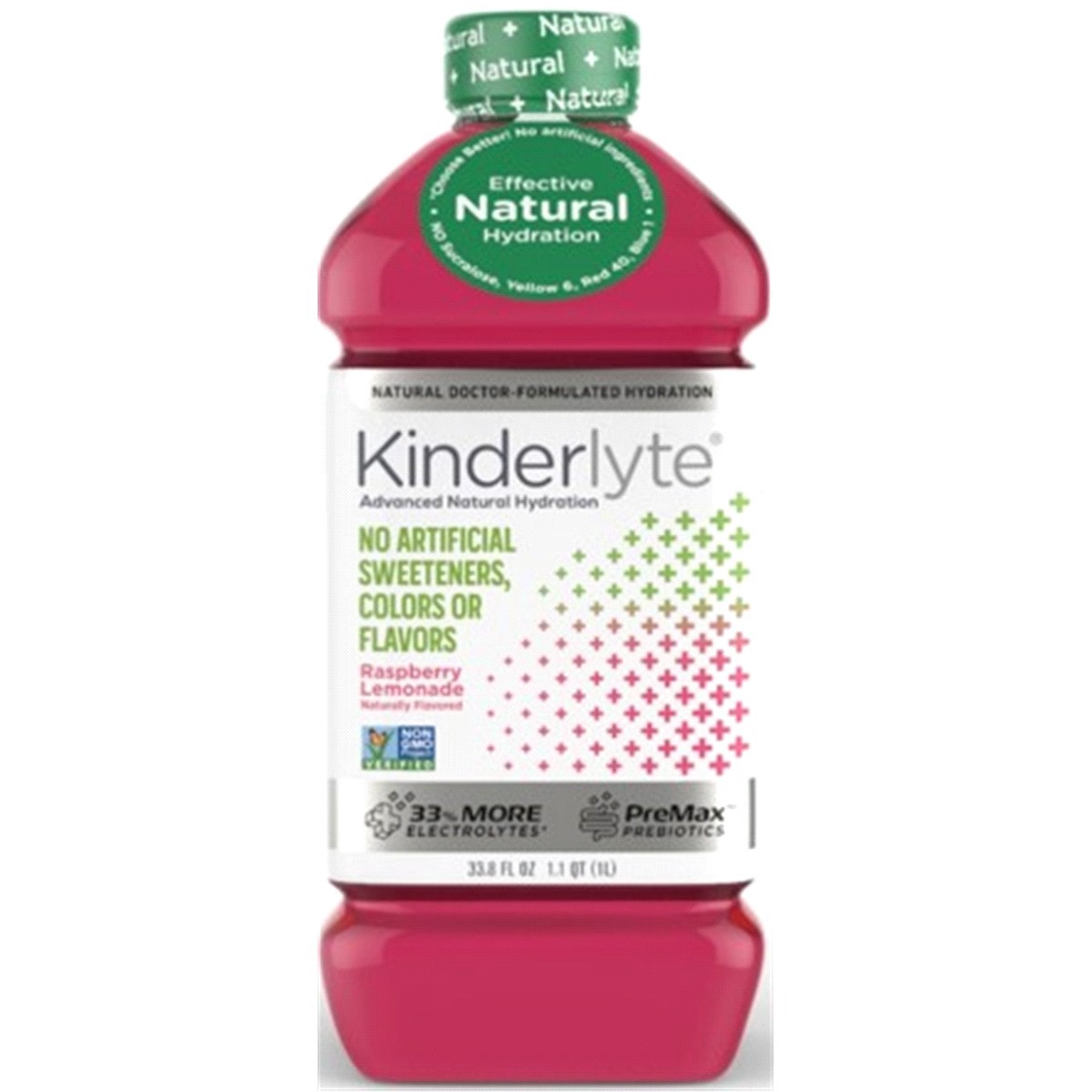 slide 1 of 14, Kinderlyte Natural Oral Raspberry Lemonade Electrolyte Solution 33.8 fl oz, 33.8 oz