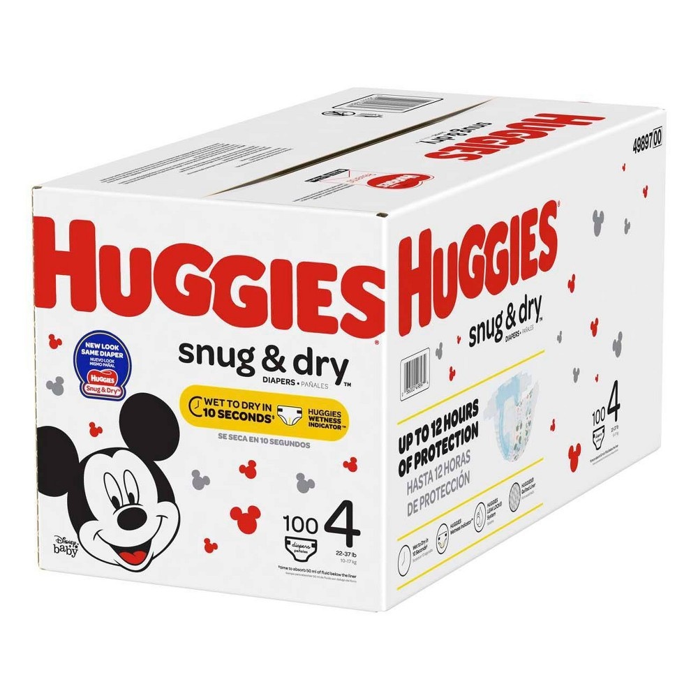 slide 4 of 5, Huggies Snug & Dry Diapers Super Pack - Size 4, 88 ct