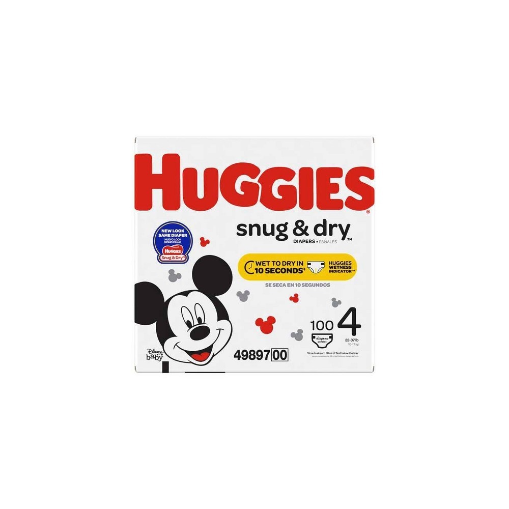 slide 5 of 5, Huggies Snug & Dry Diapers Super Pack - Size 4, 88 ct