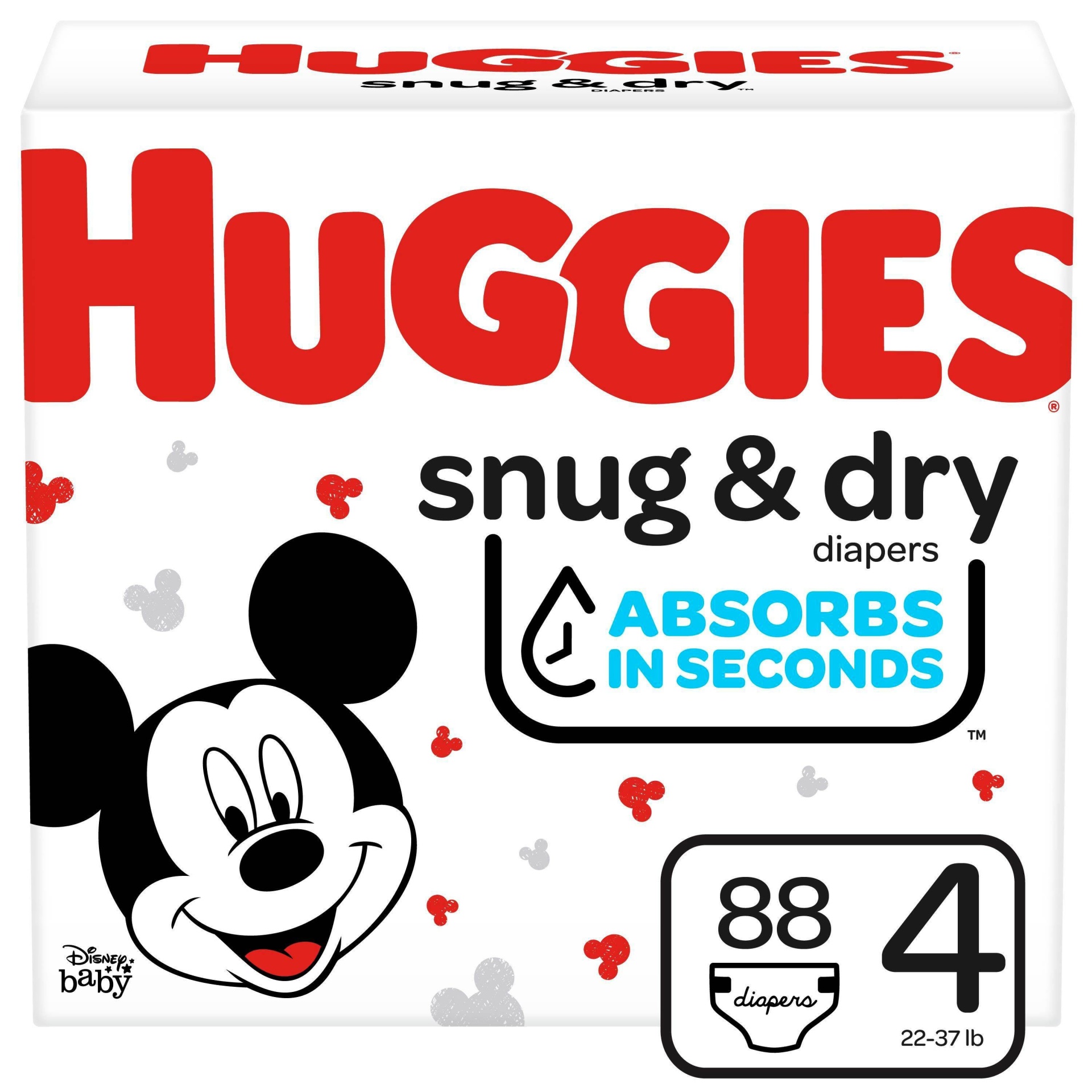 slide 1 of 5, Huggies Snug & Dry Diapers Super Pack - Size 4, 88 ct