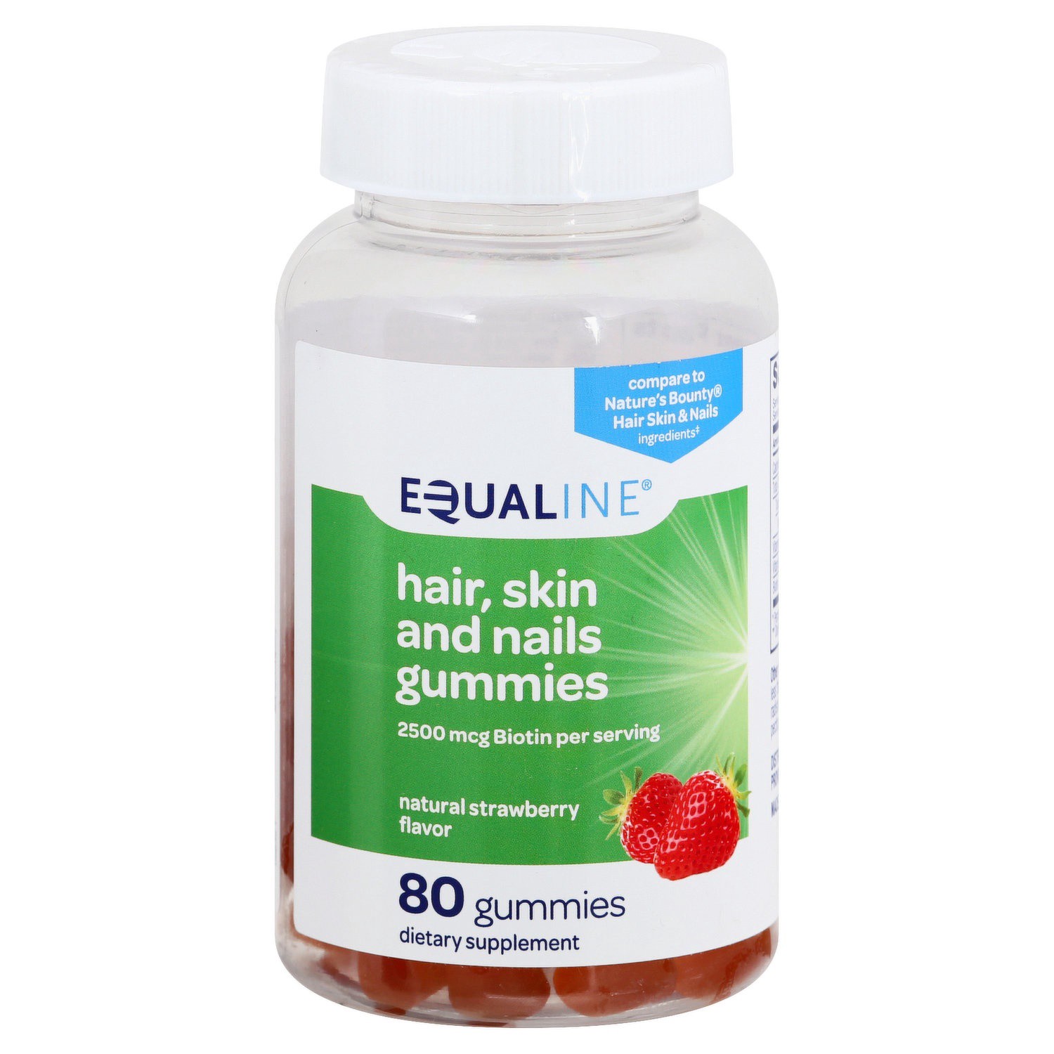 slide 1 of 1, Equaline Hair Skin And Nails Gummies, 80 ct