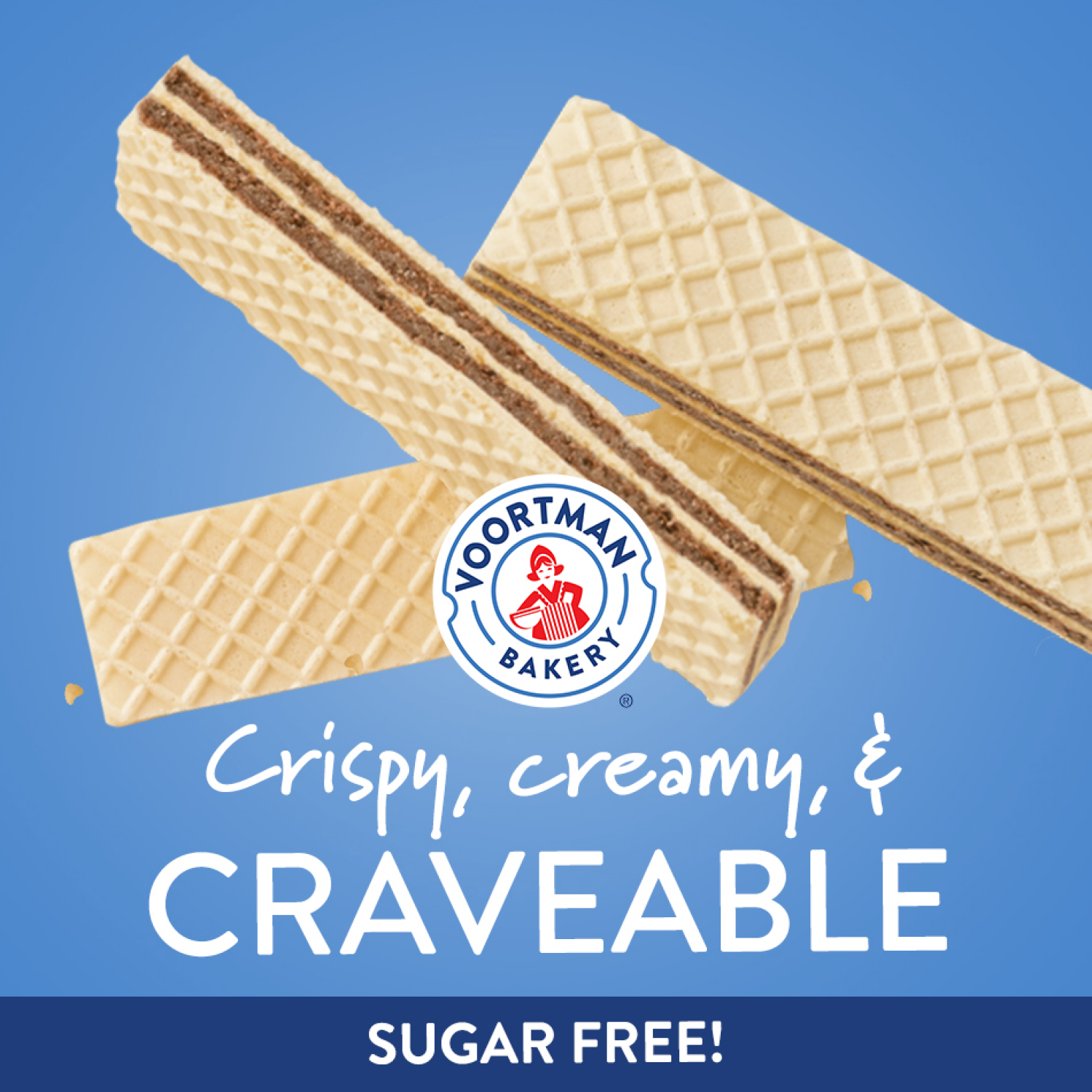 slide 3 of 5, VOORTMAN Bakery Zero Sugar Chocolate Wafers 9 oz, 9 oz