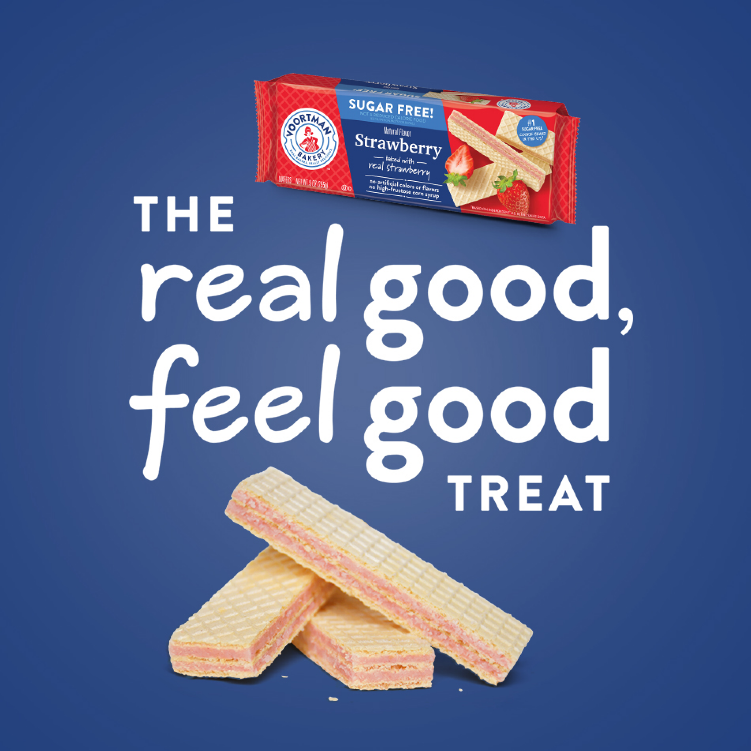 slide 7 of 8, Voortman Bakery Bakery Zero Sugar Strawberry Wafers 9 oz, 9 oz