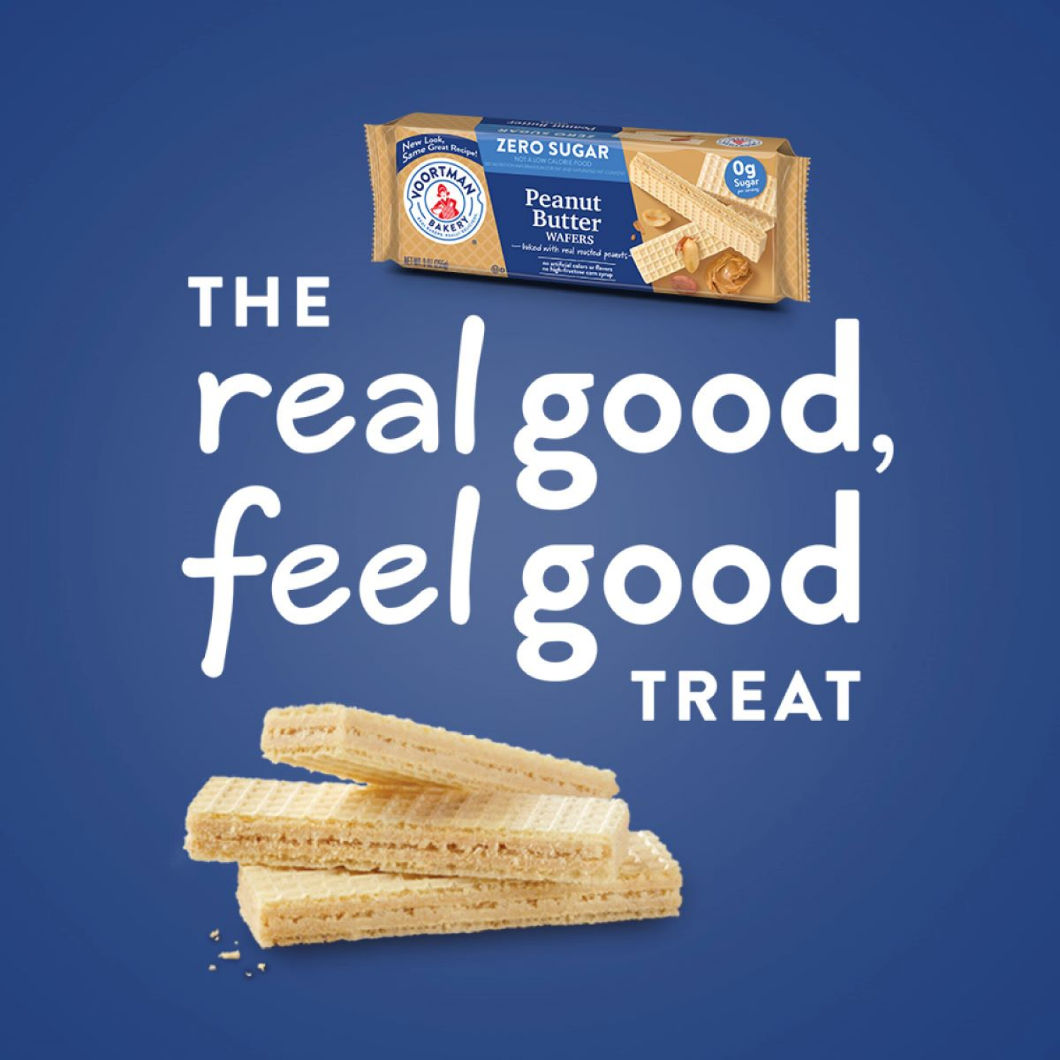 slide 3 of 7, Voortman Bakery VOORTMAN Zero Sugar Peanut Butter Wafers, No Artificial Colors or Flavors - 9oz, 9 oz