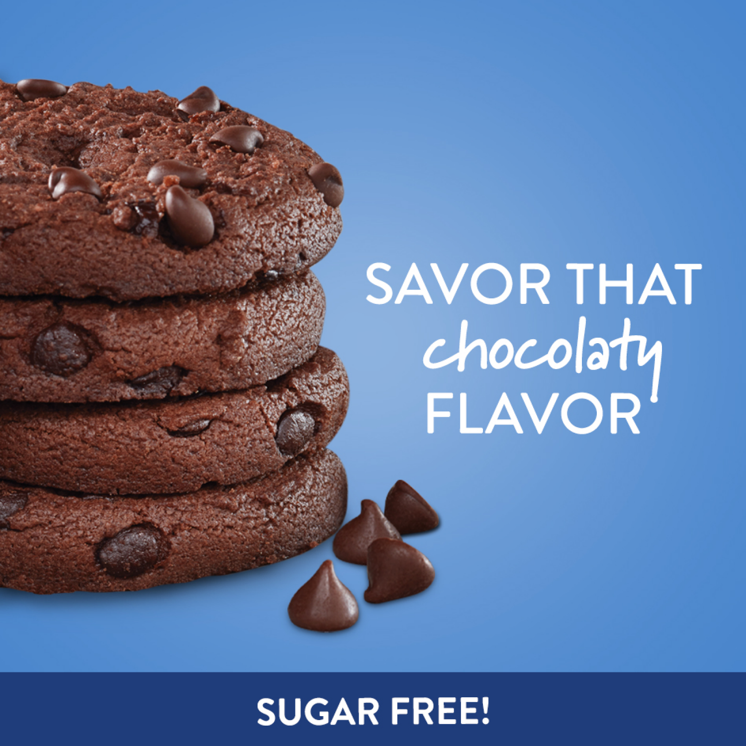 slide 3 of 5, VOORTMAN Bakery Zero Sugar Fudge Brownie Chocolate Chip Cookies 8 oz, 8 oz