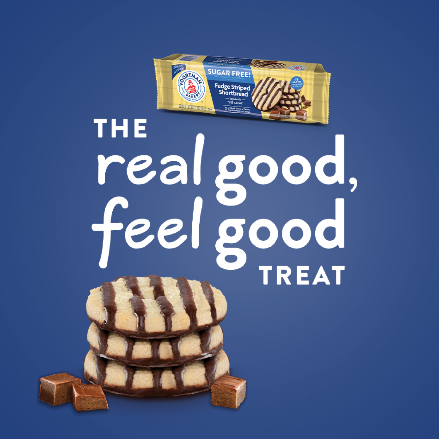 slide 7 of 8, VOORTMAN Bakery Zero Sugar Fudge Striped Shortbread Cookies - 11.3 oz, 11.3 oz