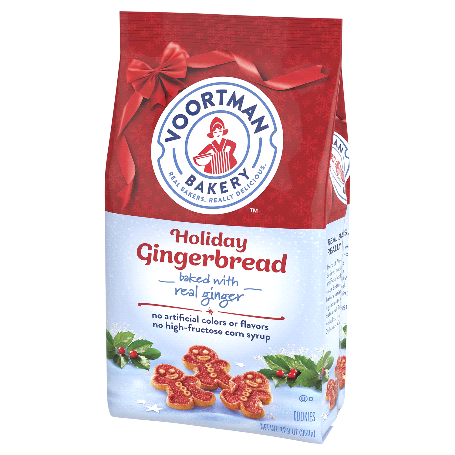 slide 1 of 3, Voortman Bakery Holiday Gingerbread, 12.3 oz