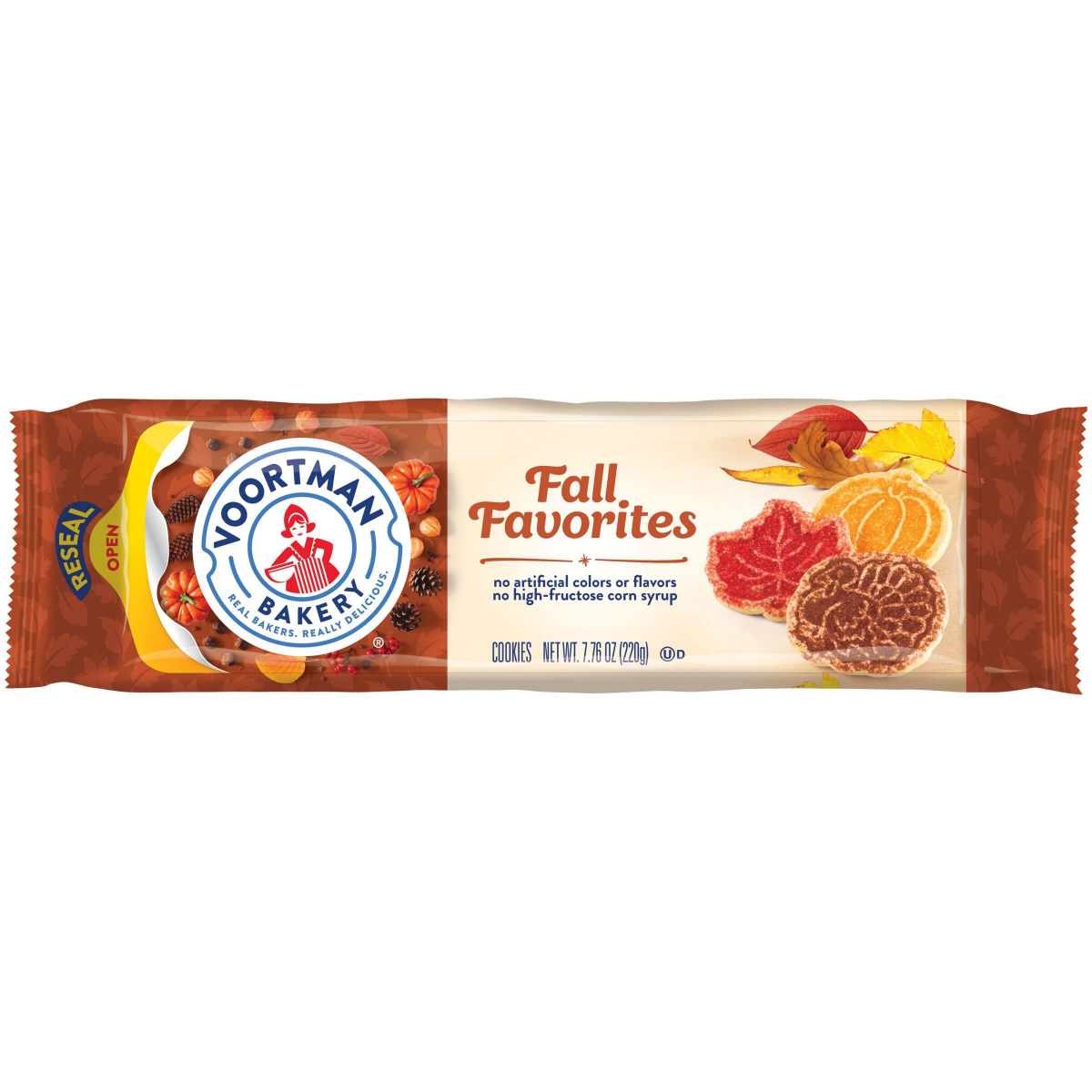 slide 1 of 5, Voortman Bakery Fall Cookie, 7.76 oz